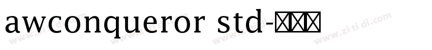 awconqueror std字体转换